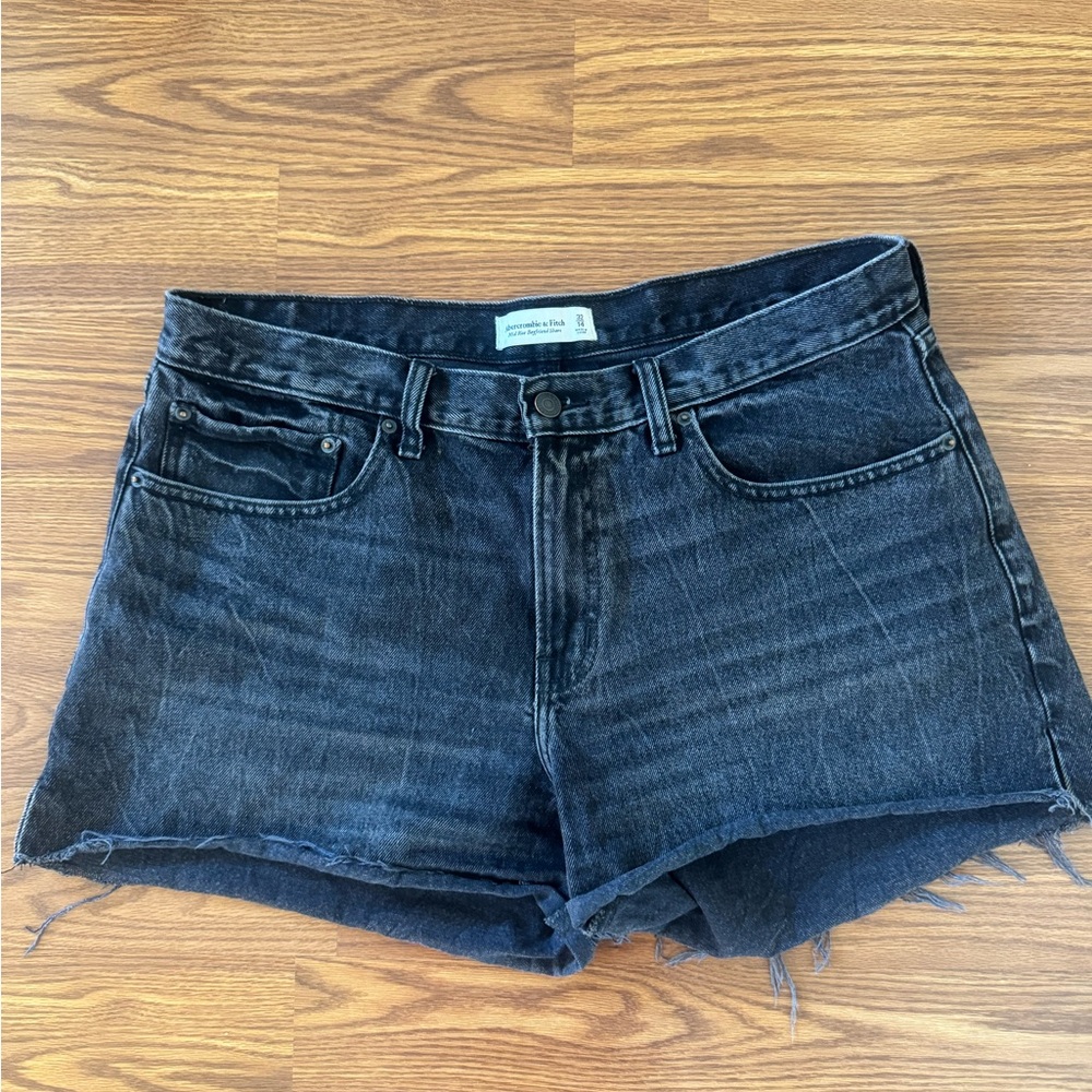 A&F Dark Wash Denim Cutoff Shorts